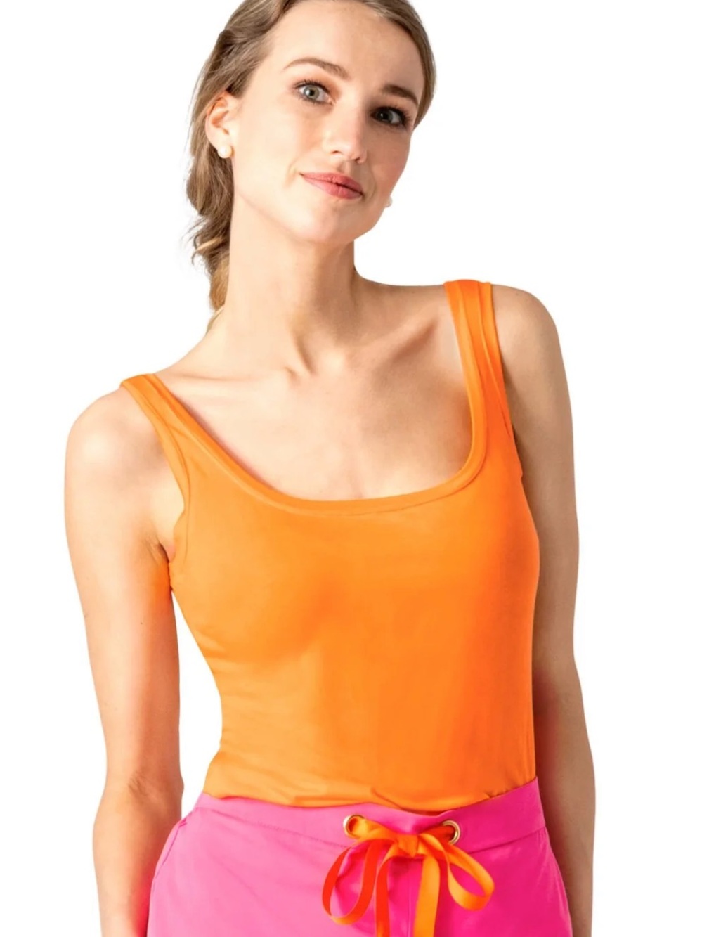 GRETCHEN SCOTT Beyond The Beyond Softest Tank Top orange / xs